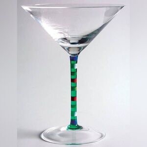 Crate&Barrel | Vintage Caprice multi color stem martini glasses set of 3